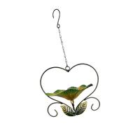 Elnwnnkc Durability Heart Shape Hanging Bird Feeders Flower Retros Bird Feeding Station Large Capacity Birds Water Drinker Wildlife Garden Accessory