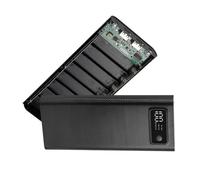 Elnwnnkc Efficient 8x18650 Housing, Black NORMAL VERSION | High Capacity Battery Pack Enclosure with Double USB Port for Fast Charging Outdoor Use Easy to Carry