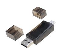 Elnwnnkc Efficient USB3.0 SDTF Card Reader with Two Slots and Type C Interfaces for Enhanceds Data Management on the Go USB Card Reader