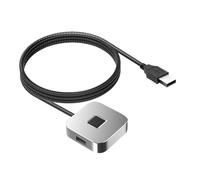 Elnwnnkc Fast Speed Fingerprints Scanners 1Clicks Screens for with 1.50M Cable and Double USB Port Encrypted Login Wins Hello Compatible Fingerprints Reader