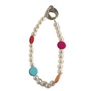 Elnwnnkc General Beaded Phone Strap, Pearl WRISTBAND, B WRISTBAND | Multifunctional Beaded Phone Case Necklace with Charm, Beades Phone Lanyard for Casual Use