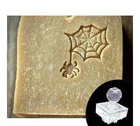 Elnwnnkc Halloween Clear Soap Stamp Block Personalized Acrylic Transparent Soap Seal Stamper Halloween Making Supplies Small Clear Acrylic Stamp Block for Card Making