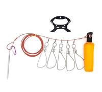 Elnwnnkc Holder Set with Float Handle Fishing Stringer Stainless Steel Stringer Clip Big Fish Wire Rope Portable Fishing Tool