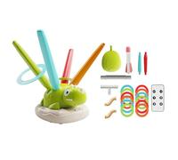 Elnwnnkc Indoor Outdoor Dinosaur Rockets Launching Set for Fun Activity Music Jump Rings Toss Rockets Enhancing Physical Motor Skill Musical Jump Game Toy