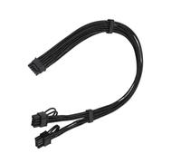 Elnwnnkc Internal PCIe GPU Power Cable, 16Pin to Two 8Pin Braided Adapter with Cable Combs for Desktop Build Maintenance