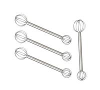 Elnwnnkc Kitchen Essential Double Head Miso Stirring Muddler Stainless Steel Measuring Whisk for Smooth Mixing in Any Container Stirring Tool