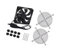 Elnwnnkc Large 120mm Computer Fan with Hydraulic Bearing 52CFM Airflows and Anti Shock Pad for Efficient Heat Dissipation Industrial Cabinet Cooling Fan