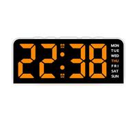 Elnwnnkc Multifunctional LED Desk Clock with Temperature Display Brightness and 2 Alarms 12/24 Hour Snooze Function Time Management Tool