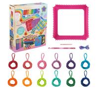 Elnwnnkc Pack of 1 Three-wheeled Weaving 6-12 with Rainbow Bands Creative Craft Fun Includes Frame Hand Organ of Sight Toy