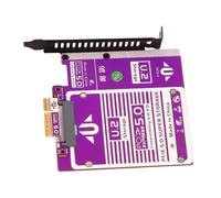 Elnwnnkc PCIe 5.0 4X U.2 SSD Adapter Card with Multi-Drive Vertical Mount & Advanced Cooling