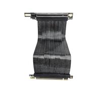 Elnwnnkc PCIE 5.0 X16 Extension Cable 90 Degree Right Angled GPU Card Line 0.9mm Thin for Desktop Graphics Card Easy Installation GPU Extension Cable