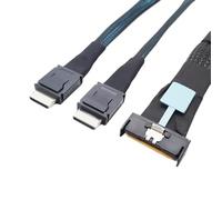 Elnwnnkc PCIE Server Data Cable 8i 74Pin to 2x SFF8611 Server Cabling Solution for Data Center Flexible Connection IT Infrastructure Upgraded