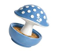 Elnwnnkc Pet Bird Feeder Bowl, Mushroom Feeding Tray with Lower Base for Indoor Cage Courtyard Balcony Feeding Use Setup Pet Bird Bowl Food Avian Feeder Mushroom Cage Balcony Garden Compact Water