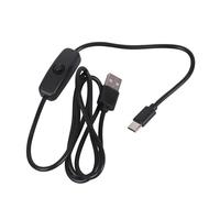 Elnwnnkc Power Control Charging Cable USB to Type C Featuring Switches Texture for Flexible Device Charging in Daily Use Protective Sleeve Mic Storage