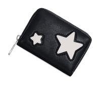 Elnwnnkc Practical PU Leather Card Case With Star Detailing Multiple Essential Coin Purse Lightweight Travel Wallet Lightweight Travel Wallet