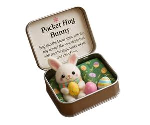 Elnwnnkc Rabbits Case with Pocket to Hide Surprises Fun Holiday Decoration Lovely Rabbits Toy