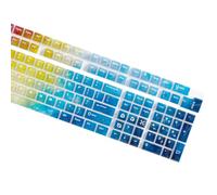 Elnwnnkc Rainbow Spectrum Keycap Set 132 Keys Original Profile Durability Wear Resistant Translucent Backlight Enhancement Colorful Keycap Set