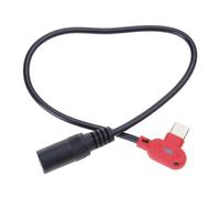 Elnwnnkc Right Angled USB C to 5.5x2.1mm Power Cord 9V 12V 15V 20V Fixed Voltages Supply for CCTV Cameras Routers LED Displays