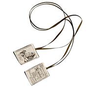 Elnwnnkc Scapulars Our Lady of Mount Pattern Catholic Devotional Necklace for First Holy Communion and Confirmation Brown Scapular
