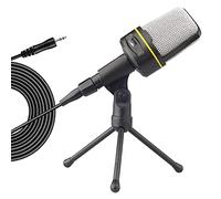 Elnwnnkc SF920 Professional Omnidirectional Sound Microphone with Stand Holder for Laptop On-line Chatting Video Gaming Condenser Microphone with Adjustable Holder