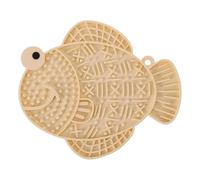 Elnwnnkc Shape Silicone Slow Feeder Treats Feeding Mat, Beige | AntiSpill Treats Feeder Reduce Fast Eating and Spill for Dog Cats Eating Habits Daily Use