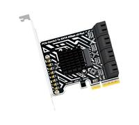 Elnwnnkc Storage Upgrade Controller Card, Gen3 Host Interface with 8 Port ATA Layout for Desktop Workstations Hba Board Host Bus Adapter Internal Drive Card Archive Backup Media Tower Workstation