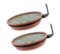 Elnwnnkc Sturdy Curved Shape Bird Feeding Tray Wall Hanging Artistic Zone Saving Great for Watching Birds on Patio or Garden Waterproof Bird Feeder