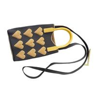 Elnwnnkc Stylish Love Knit Pattern Crossbody Bag Adjustable Strap for Women Comfortable Wear Spacious Interior Shoulder Polyester