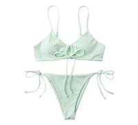 Elnwnnkc Swimwear Set String Bikinis Top and Side Side Adjustable Bikinis Bottom Two Pieces Triangle Bathing Suit Size S