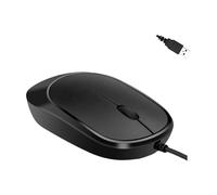Elnwnnkc USB Thin Profile Mouses Plug-Play 1000DPI Anti-Static Braided Cable Industrial Computers Thin Profile Wire Computer Mouses Plugs
