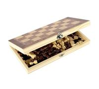 Elnwnnkc Wood Chess Set Folding Board Game Portable Party Travel Checkers Educational Toy Beginner Chesses Set Wood Board