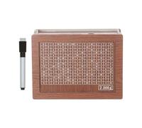 Elnwnnkc Wood Savings Box with Clear Pound Counter Panel and Money Calculating Planning Detail for Household Family Budgeting Tool