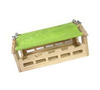 Elnwnnkc Wooden Play Passage and Resting Area for Parrots Chinchillas Small Pets 35.5cm Safe Chewable Fun Habitat Pacifying Toy
