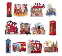 ELNX 12 Pcs London Fridge Magnets | London Souvenirs Gifts British Construction Design Set England Landmarks Decorative Kitchen Magnets UK Souvenirs for Family Colleague Friends(Set B)