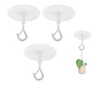 ELNX 3 Pcs Ceiling Hooks, Adhesive Ceiling Hook Heavy Duty Ceiling Hooks for Hanging Plants, Bird Feeders, Wind Chimes, Lantern, Planters, Outdoor Decoration
