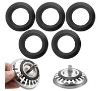 ELNX 5 PCS Franke Sink Plug Rubber Seal O-Rings Washers Gasket Blanco Sink Plug Drain Seal for Basket Strainer 78 79 80 82 83mm Bathroom Kitchen Laundry Sink Drain Sealing Replacement Accessories