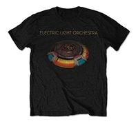 ELO Men's Mr Blue Sky Album T-Shirt, Black, Large