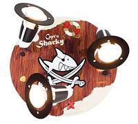 Elobra Captn Sharky Wood Inscription Ceiling Light