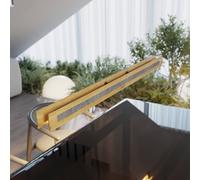 Elobra Chile S LED pendant light, oak/granite, length 116 cm