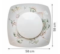 Elobra Jurassic Starlight LED ceiling light, white/multicoloured, length 58 cm
