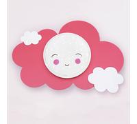 Elobra LED wall light picture cloud Starlight Smile, pink