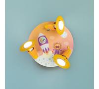 Elobra Rondell Escape ceiling light, orange, 3-bulb