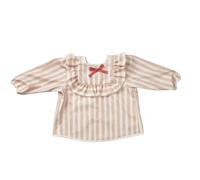 Elodie Details Long Sleeve Baby Bib Waterproof, Full Coverall Sleeved Weaning Bib with Elastic Cuffs, Wipe Clean Toddler Art Smock, PVC & Phthalate Free, Oeko-TEX Certified - Candy Stripes