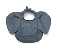Elodie Details Baby Feeding Bib for Toddlers Waterproof Scandinavian Design - Humble Hugo, Blue