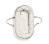 Elodie Details Baby Nest Pod Portable Baby Lounger for Safe Napping or Travelling, Washable 100% Cotton Baby Essentials for Newborn - Vanilla White