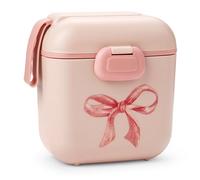 Elodie Details Bento Box for Children, BPA Free Lunch Box with Compartments, Clip Closure, Includes Fork | Dishwasher & Microwave Safe Snack Holder for Nursery & School | 800ml | Rosy Bow