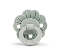 Elodie Details Binky Bloom Baby Dummies & Soothers 3+ Months - Soft Silicone Dummy, Symmetrical Teat, BPA-Free Pacifier with Curved Ventilation Shield - Boys & Girls - Mineral Green