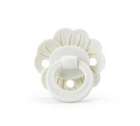 Elodie Details Binky Bloom Baby Dummies & Soothers 3+ Months - Soft Silicone Dummy, Symmetrical Teat, BPA-Free Pacifier with Curved Ventilation Shield - Boys & Girls - Vanilla White