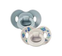 Elodie Details Binky Bundle Schnuller 2er-Pack - Symmetrisch Silikon, Konkaves Saugerschild, Belüftungslöcher, Bio-Zirkuläres PP, BPA-frei, EN 1400, 0-6 Monate, Blueberry Bliss