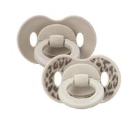 Elodie Details Binky Bundle Schnuller 2er-Pack - Symmetrisch Silikon, Konkaves Saugerschild, Belüftungslöcher, Bio-Zirkuläres PP, BPA-frei, EN 1400, 3+ Monate, Le Leopard
